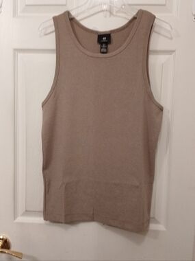 H&M Slim Fit Tank Top Women's Size M Brown Neutral Classic Layer